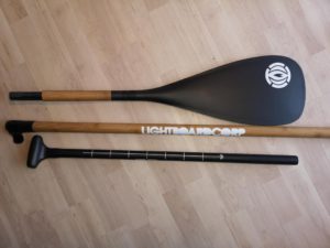 3-tlg Carbon Bambus Paddel  100% Carbon inkl. Hülle
