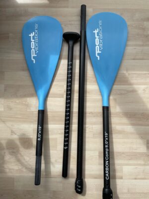 4tlg.  Carbon Comp Paddel Sport Vibration mit Kajakfunktion (doppelpaddel)